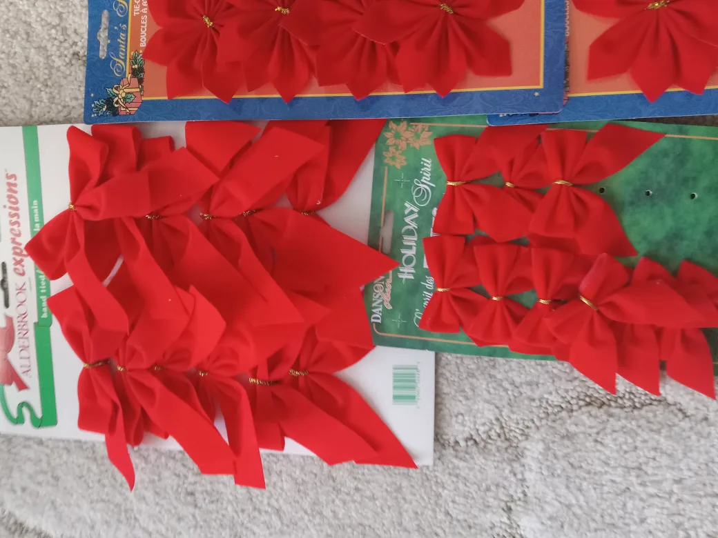 Bulk Red Velvet Christmas Bows image indicator(4)