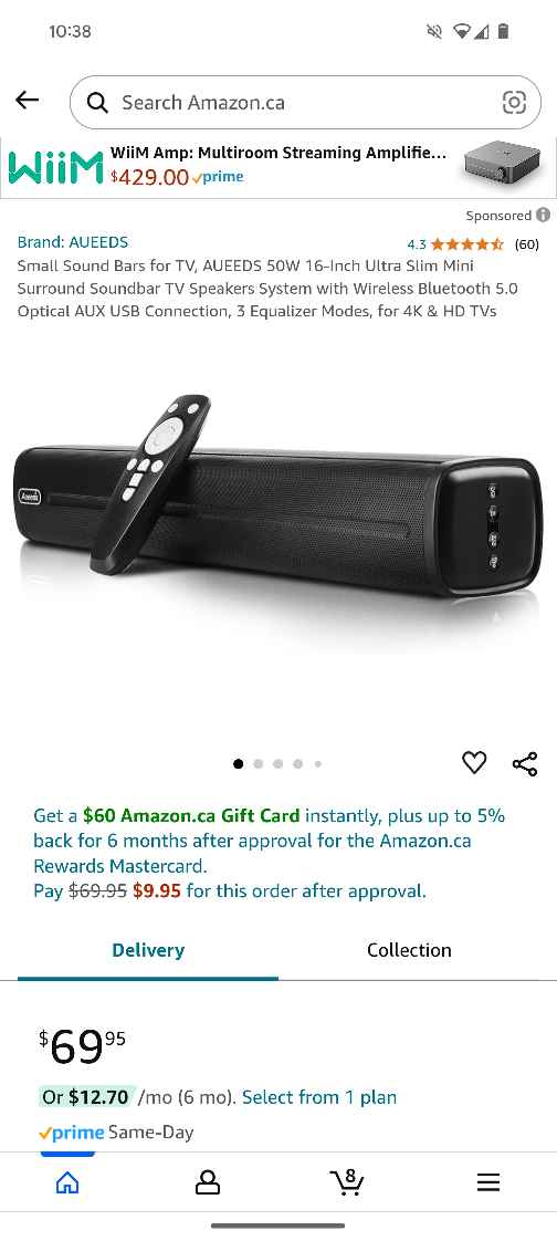 AUEDS 50W Soundbar for TV