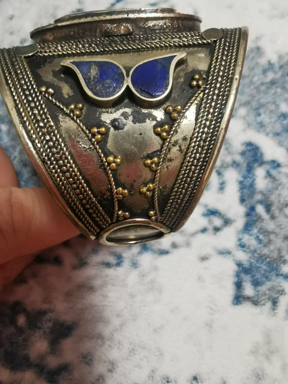 Silver Lapis Lazuli Bracelet