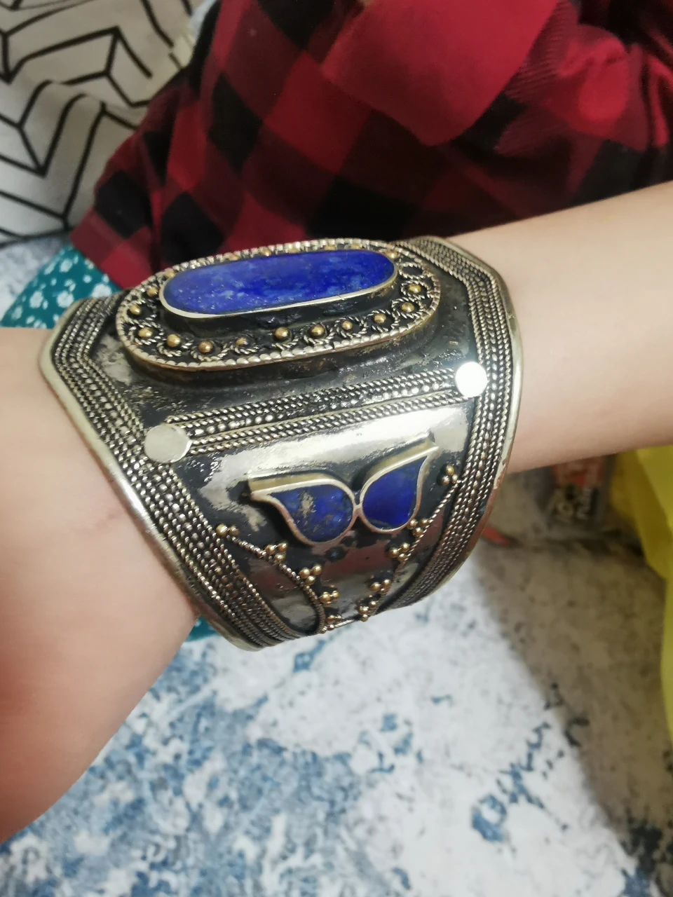 Silver Lapis Lazuli Bracelet - photo 3