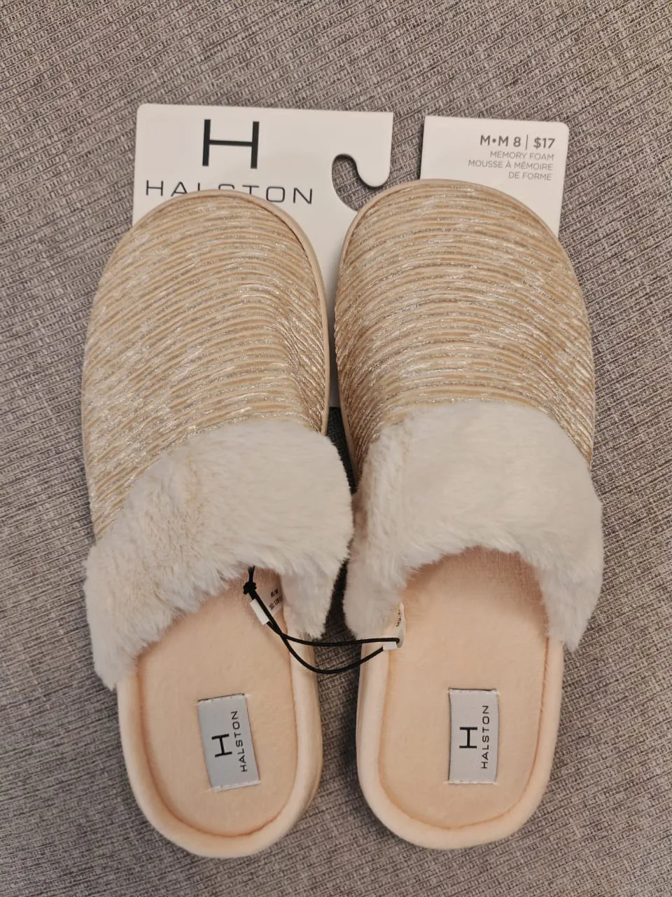 H Halston Memory Foam Slippers thumbnail