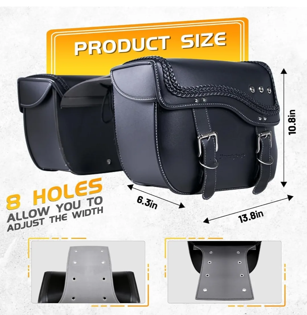 HmmtyRack 30L Saddle Bag For Motorcycles Waterproof, Universal image indicator(3)