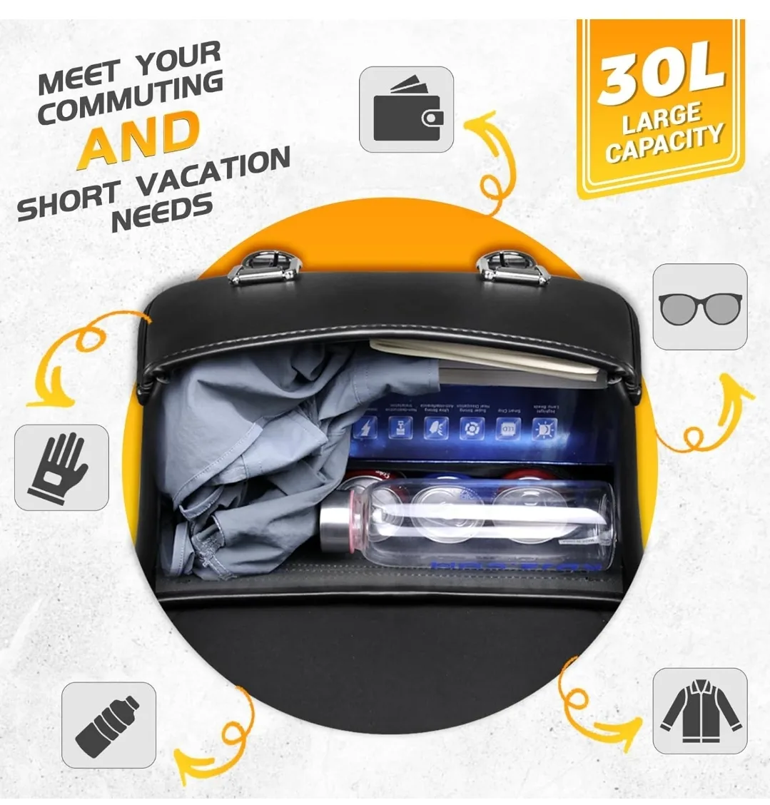 HmmtyRack 30L Saddle Bag For Motorcycles Waterproof, Universal image indicator(4)