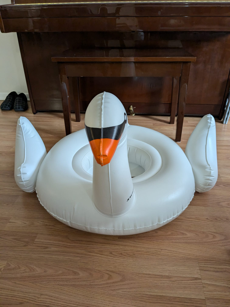 Inflatable Swan Pool Float