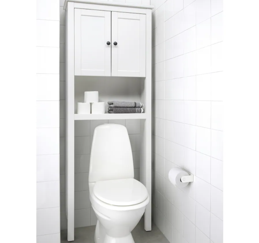 IKEA HEMNES White Bathroom Shelf Unit