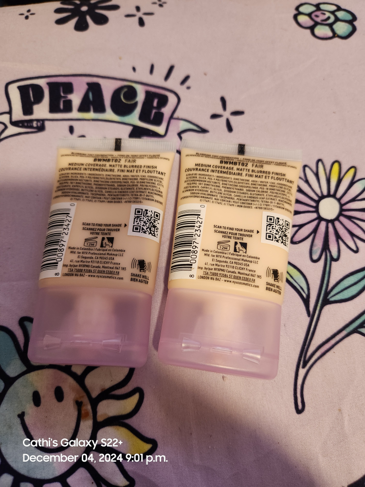 NYX Bare With Me Blurring Tint Foundation - 02 Fair - 2 tubes - photo 2