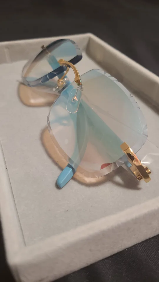 Blue Woods Cartier style Sunglasses thumbnail