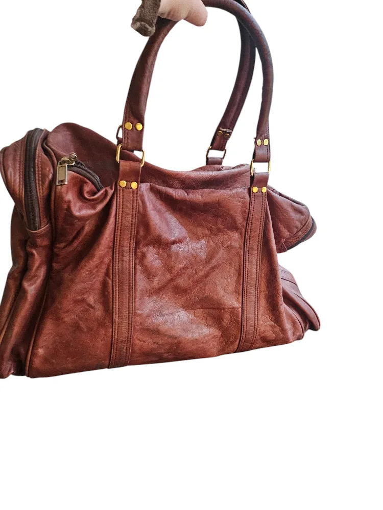 Vintage Leather Weekender Bag image indicator(2)