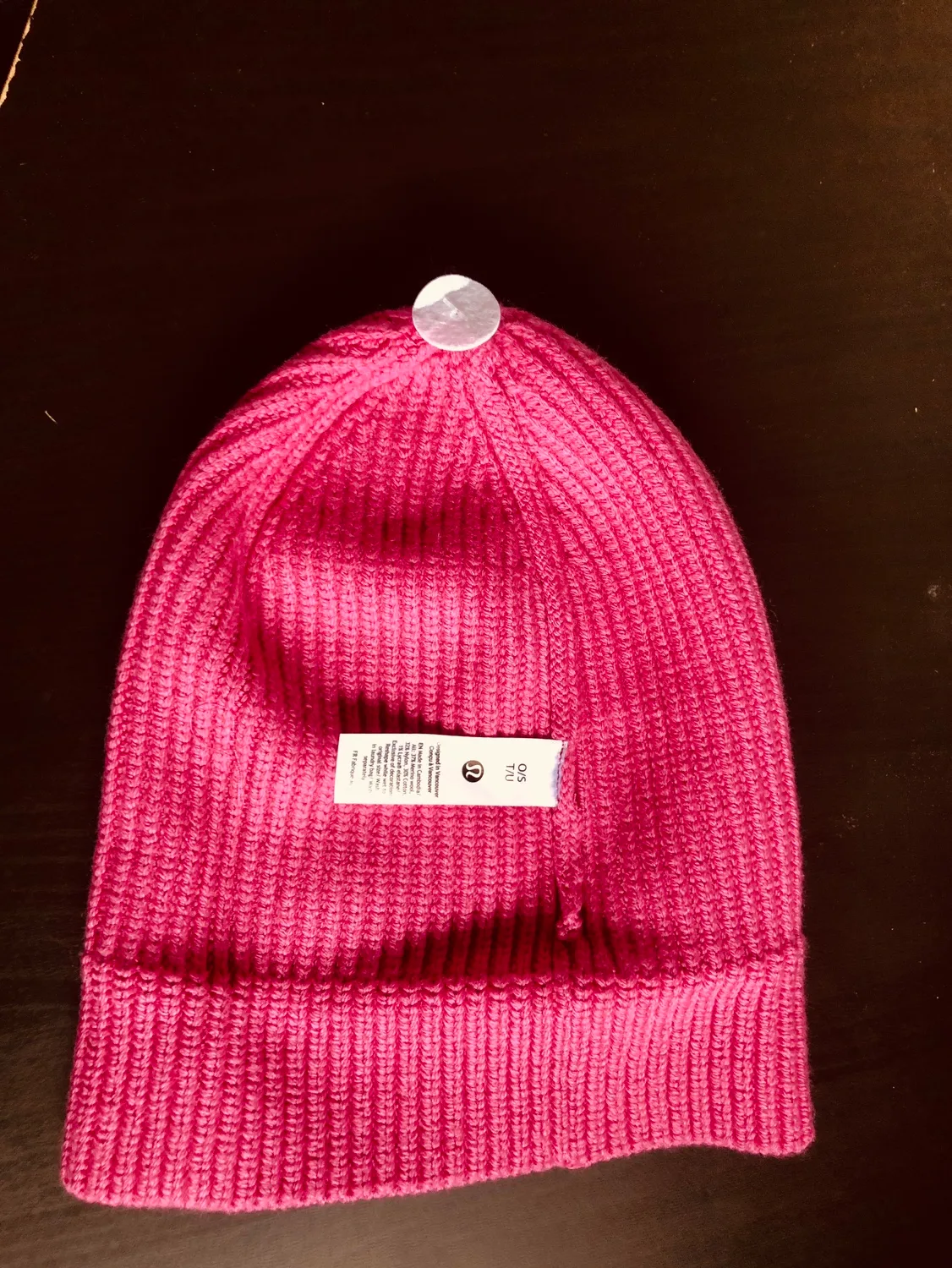 Lululemon pink hat Close-Fit Wool-Blend Ribbed Knit Beanie image indicator(4)