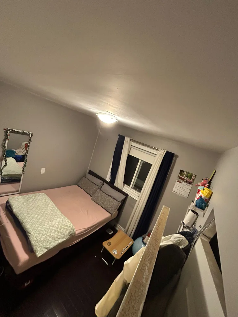 Full Size Bed Frame w/ slates and Mattress image indicator(5)