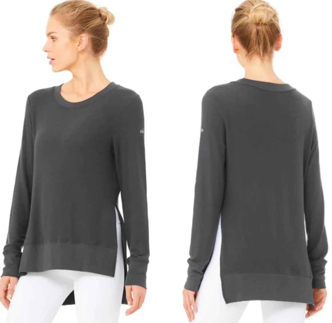 ALO glimpse long sleeve shirt - black size Smal image indicator(2)