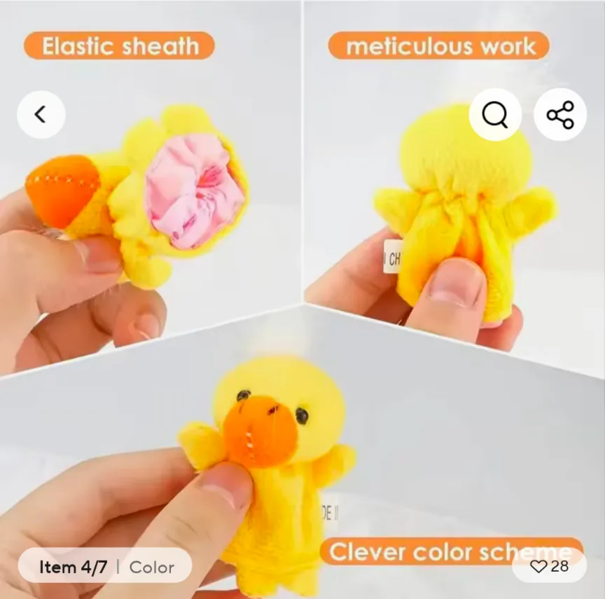 10 Piece Finger Puppets Animal Plush Toys image indicator(3)