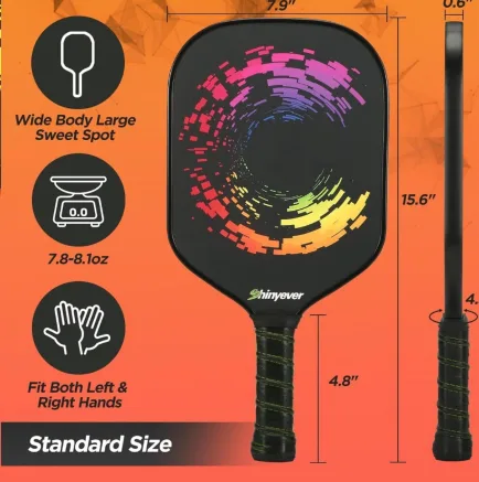 Shinyever Pickleball Paddle Set, 2 Pack, image indicator(4)