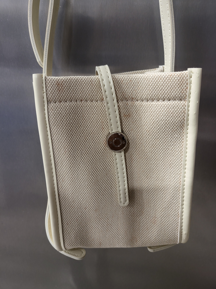 Mini Cream Canvas Crossbody/Shoulder Bag - photo 4