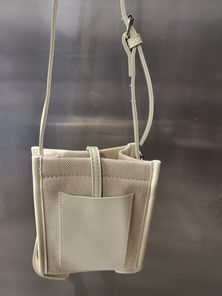 Mini Cream Canvas Crossbody/Shoulder Bag - photo 5