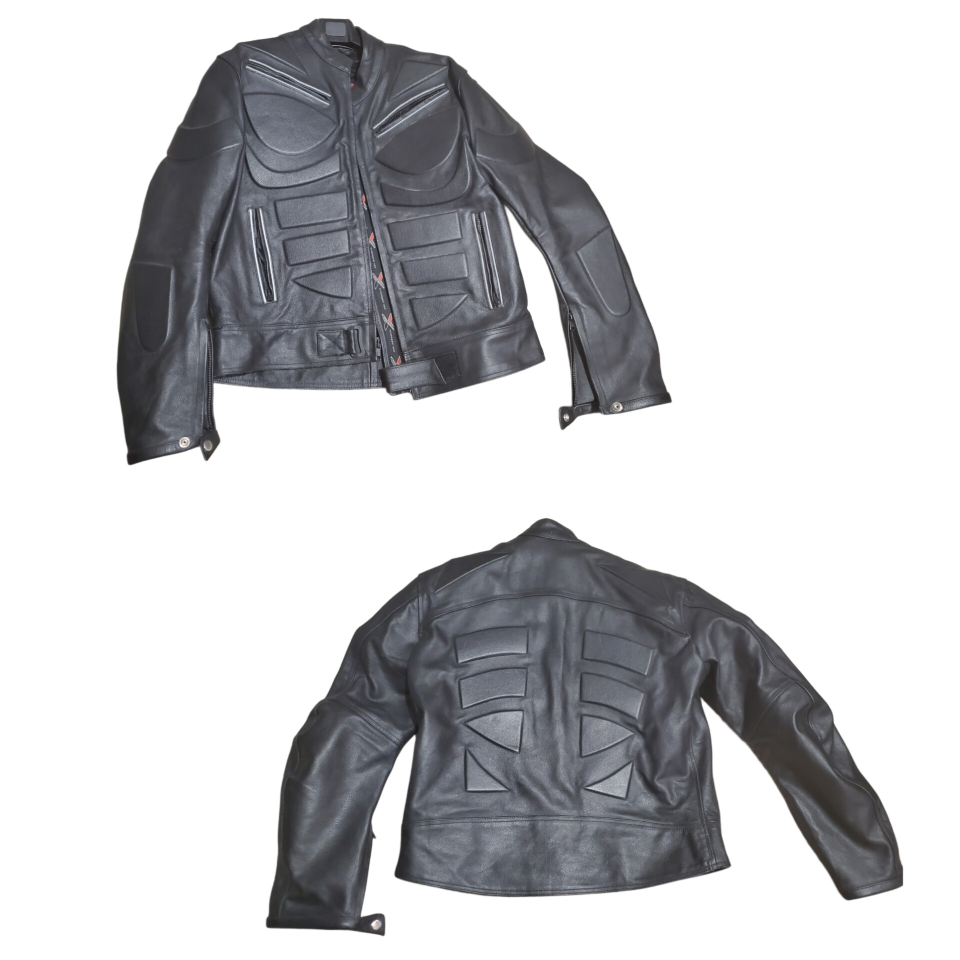Black Leather Motorcycle Jacket - photo 2
