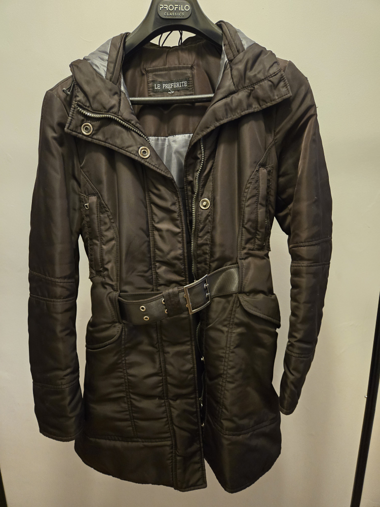 #freecycle Le Preferite Black Winter Coat with Belt and Hood