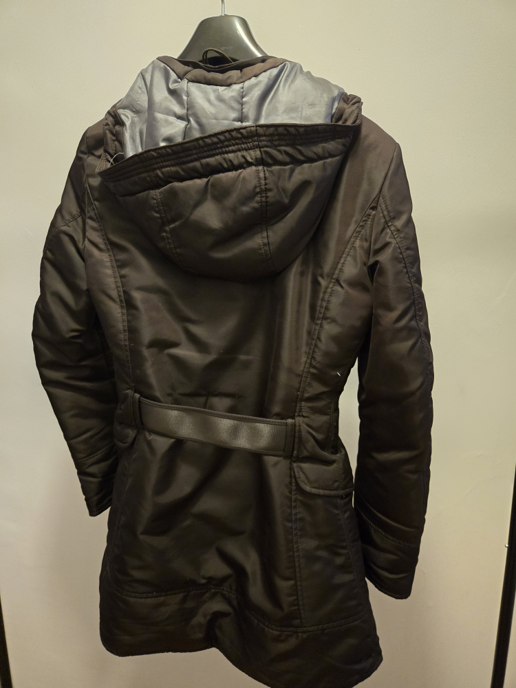 #freecycle Le Preferite Black Winter Coat with Belt and Hood - photo 2