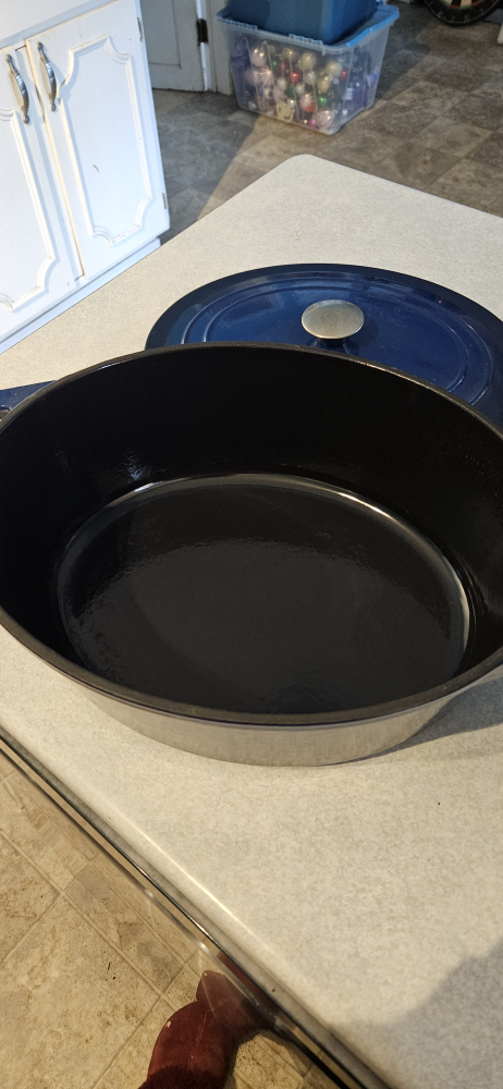 Blue Cast Iron Dutch Oven - photo 2