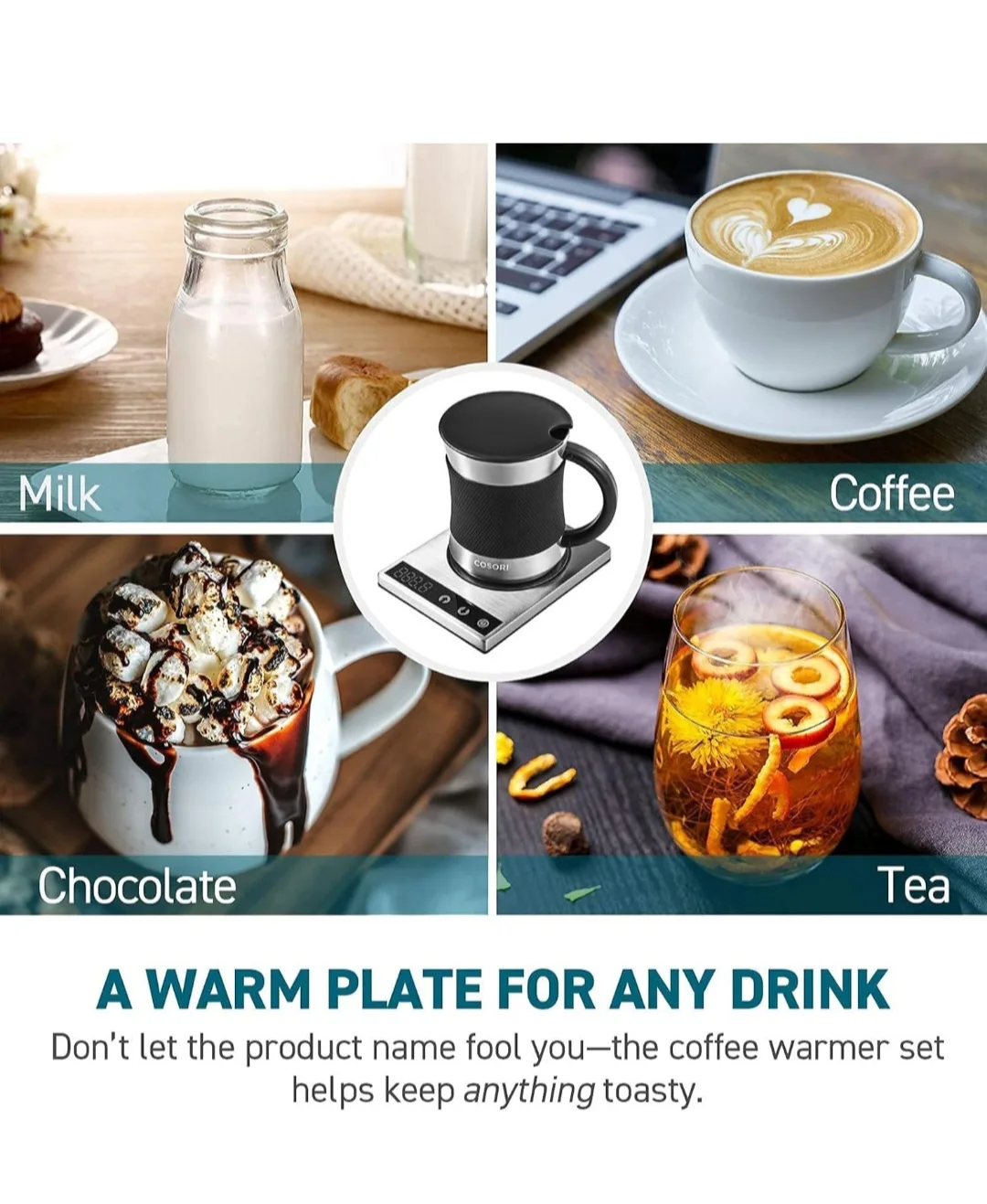 Cosori Coffee Mug Warmer and Mug Set Queens 11357 New image indicator(7)