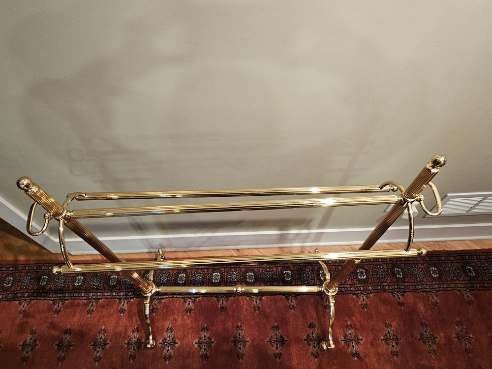 Brass Blanket Rack Holder - photo 3