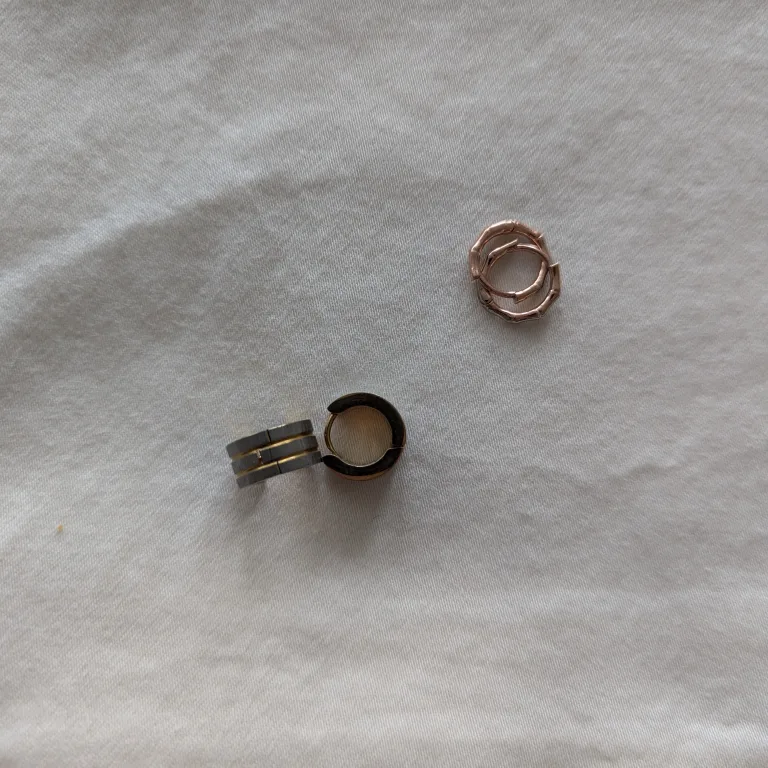 Gold Tone Cuff Bracelet and small earrings #freecycle image indicator(2)