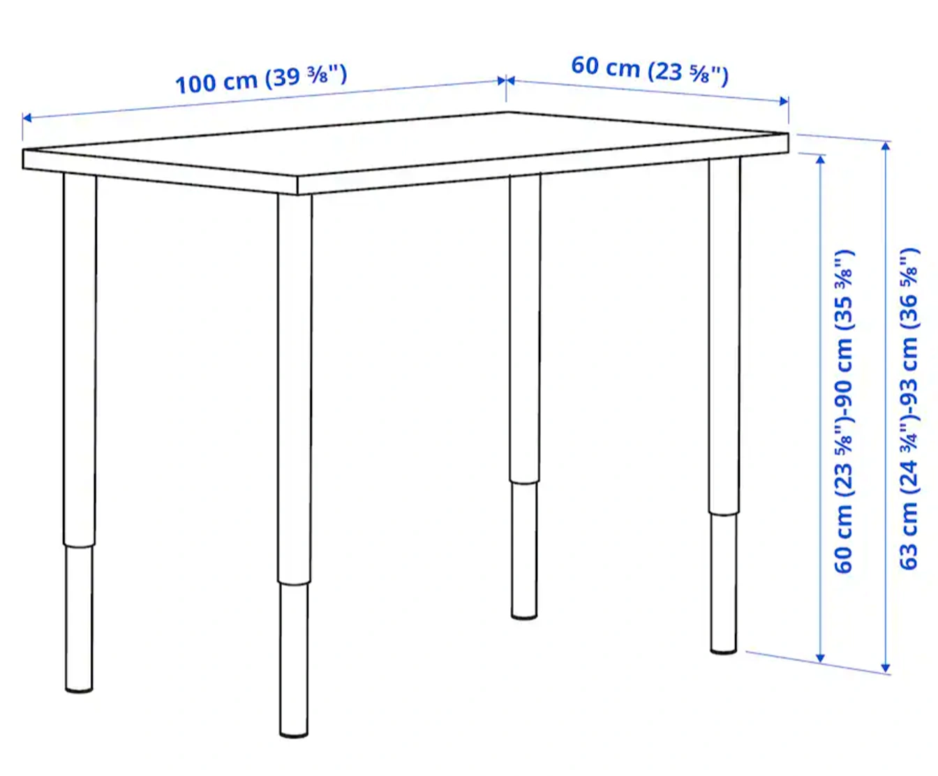 IKEA Desk Linnmon/Olov - photo 2