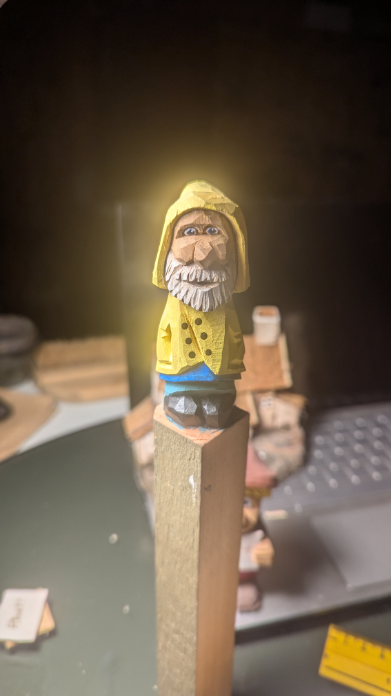 Hand-carved wooden figurine