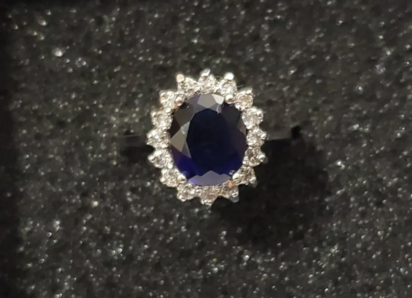 M&S Platinum Plated Blue Sapphire Ring image indicator(5)