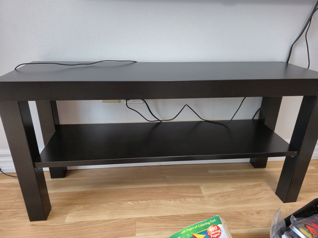 Black TV Stand with Shelf