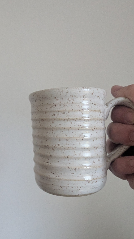 Vallance White Speckled Studio Pottery Mug - photo 2