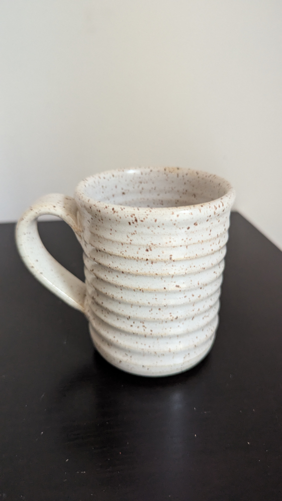 Vallance White Speckled Studio Pottery Mug - photo 4