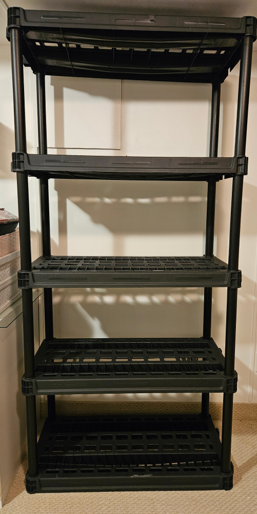 Black 4-Shelf Storage Unit