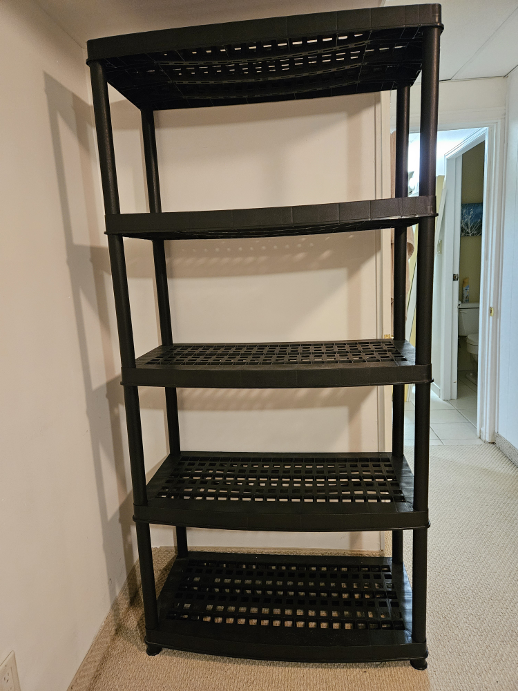 Black 4-Shelf Storage Unit - photo 2
