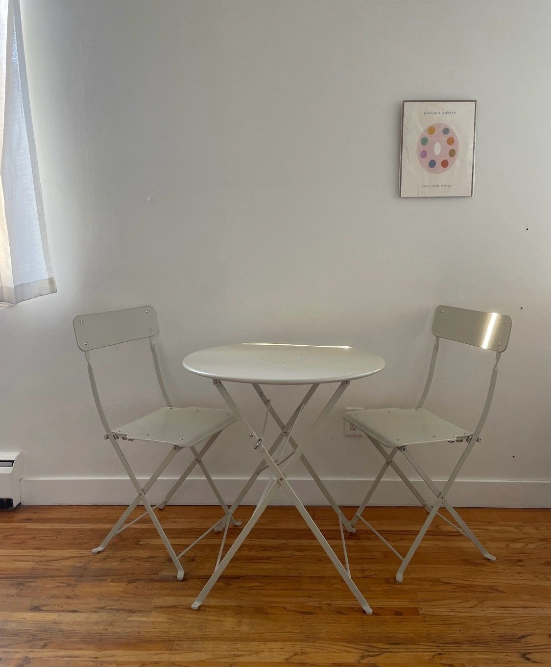 ikea table and 2 chairs
