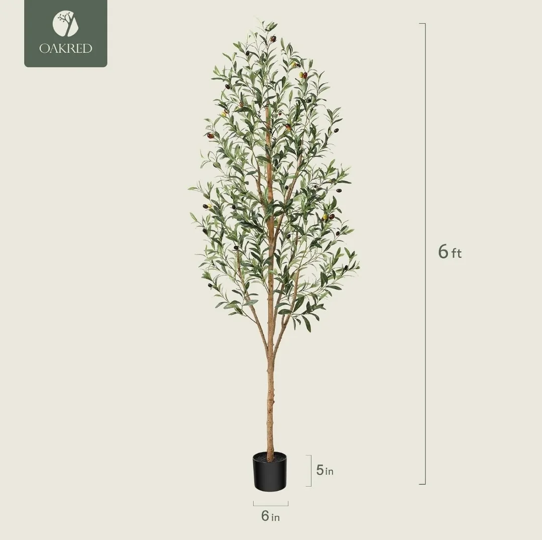 Brand New  6 ft Artificial Olive Tree image indicator(2)