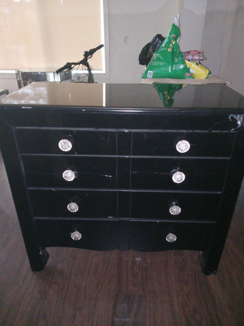 Black Glass Dresser