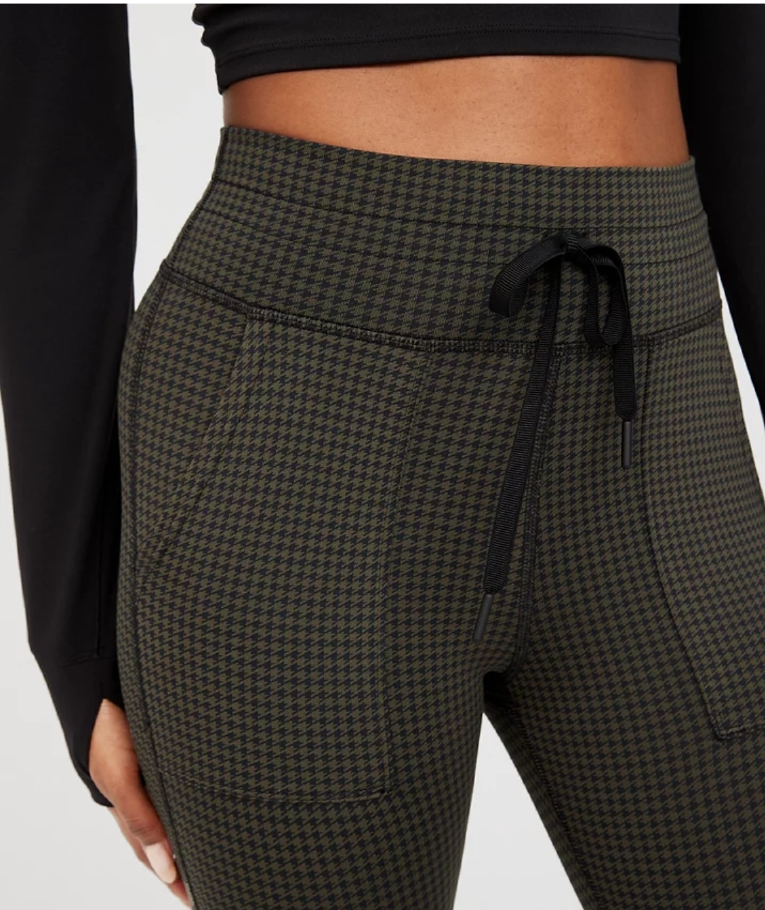 Aerie Offline by Aerie Mini Houndstooth Drawcord Leggings - photo 3