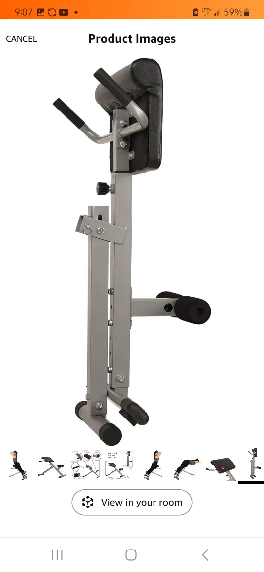 Sunny Health & Fitness Hyper Extension Bench image indicator(8)