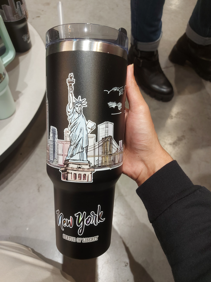 New York City Stainless Steel Tumbler with Lid and Straw