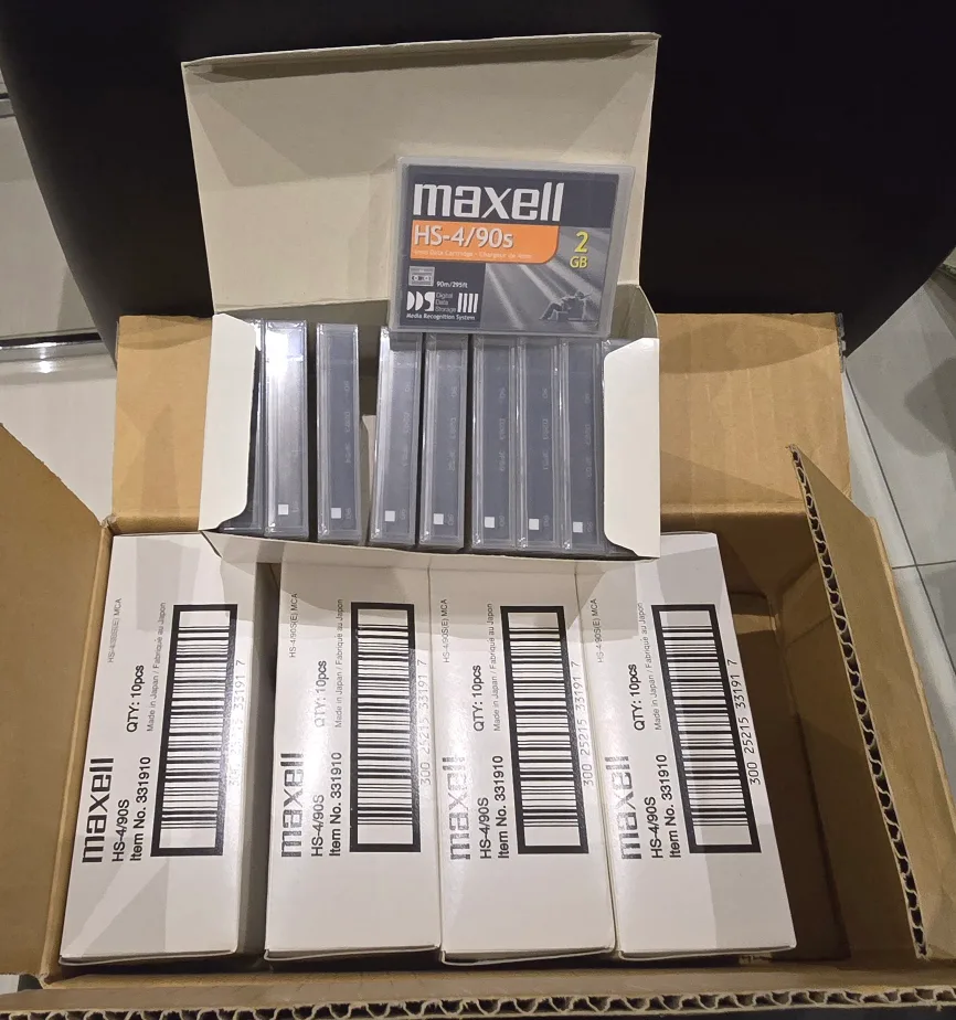 NEW! CASE of 5 x 10 Pack Maxell HS-4/90s 4mm Data Cartridges image indicator(2)