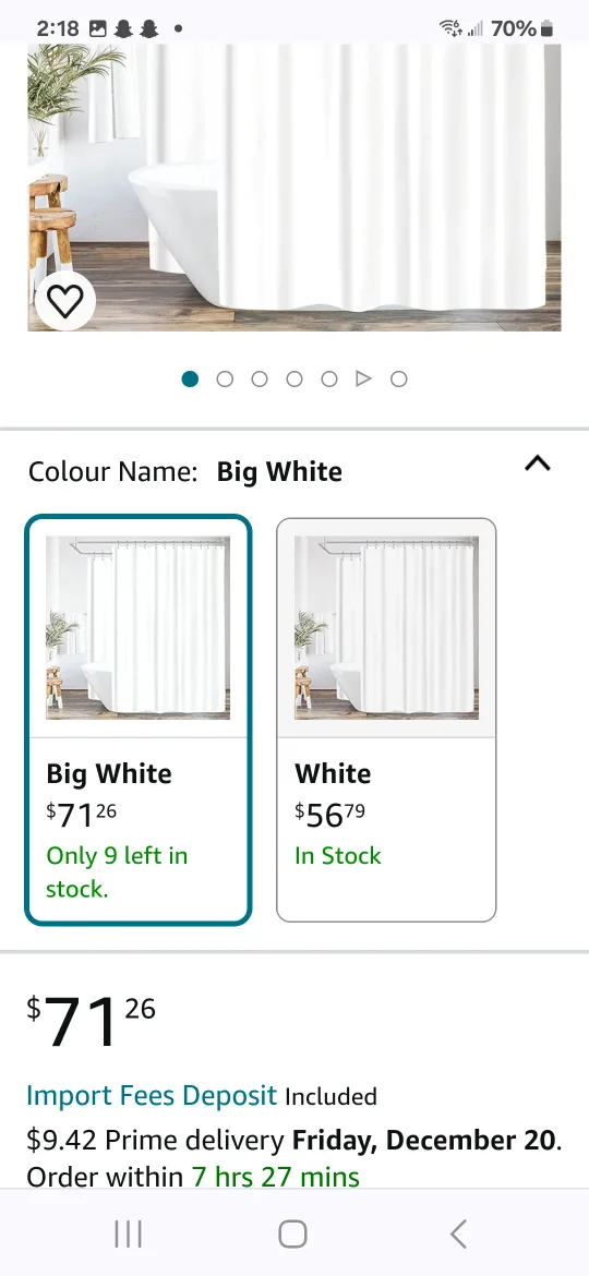 Waffle Shower Curtain with Hooks image indicator(3)