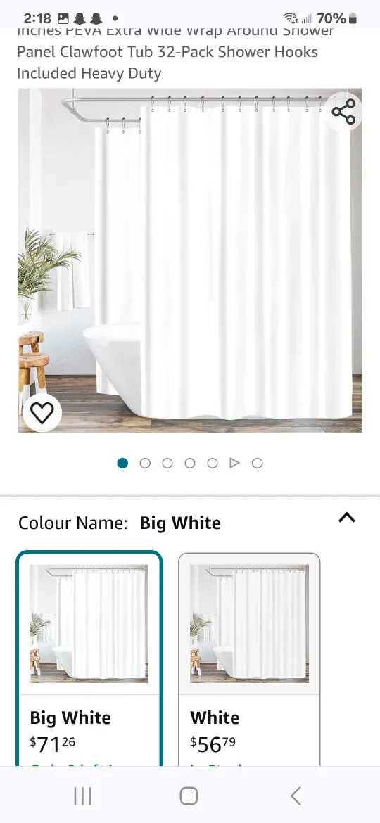 Waffle Shower Curtain with Hooks image indicator(4)