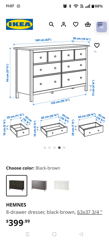 IKEA HEMNES 8-drawer dresser - photo 2