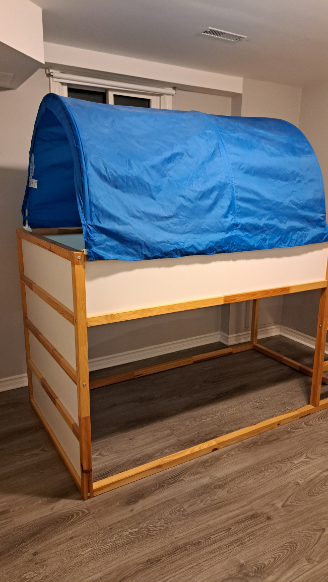 Ikea children twin bed with tent
