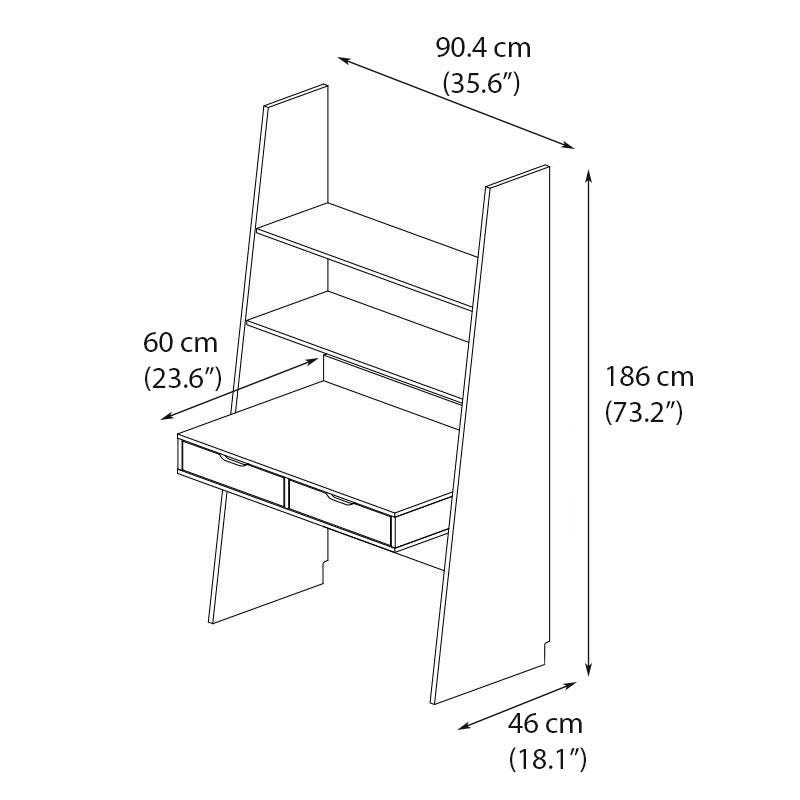 HEBY Office Desk with Bookcase - photo 4