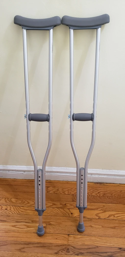 Pair of Adjustable Crutches