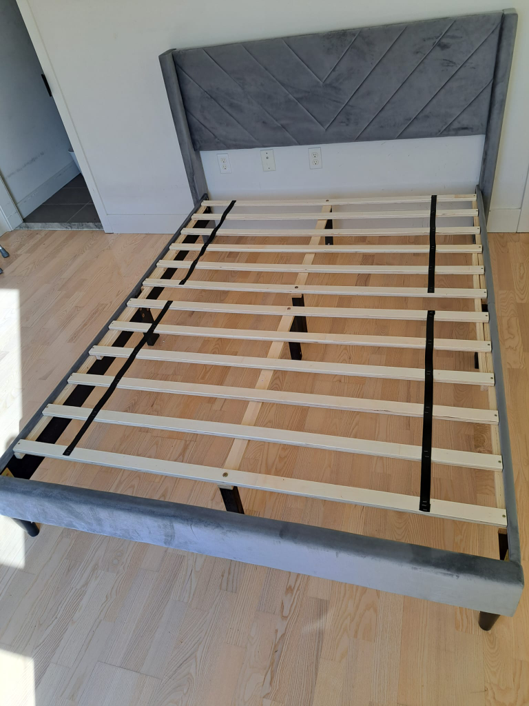 Grey Velvet Bed Frame