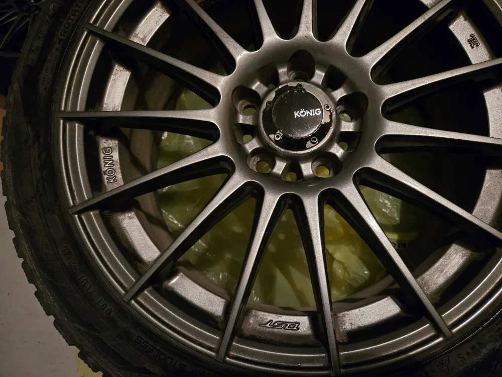 Konig Rennform 17x8.0 5x112 Matte Grey Wheels VW Audi set of 4 image indicator(8)