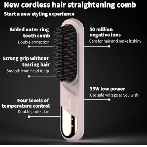 Portable Hair Straightening Brush image indicator(3)